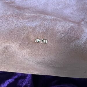 JW PEI Powder Pink Vegan Suede Shoulder Bag